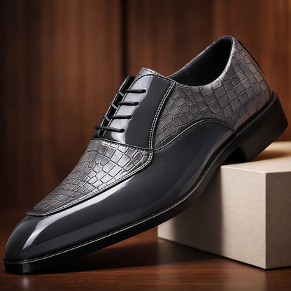 Executive Croc-Embossed Oxfords