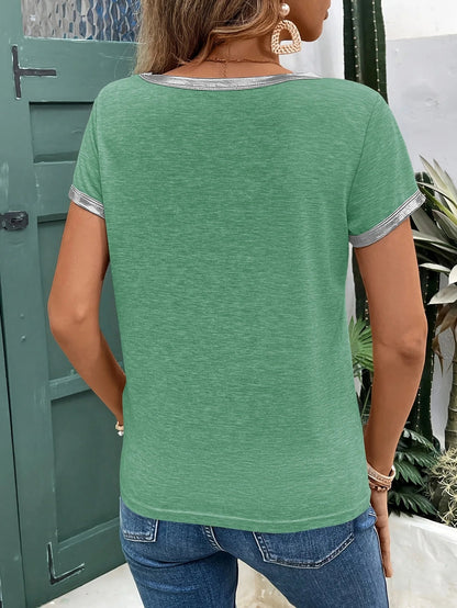 Riviera Shimmer V-Neck Tee