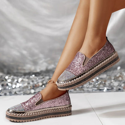 Ruby Sequin Crystal-Sole Statement Sneaker