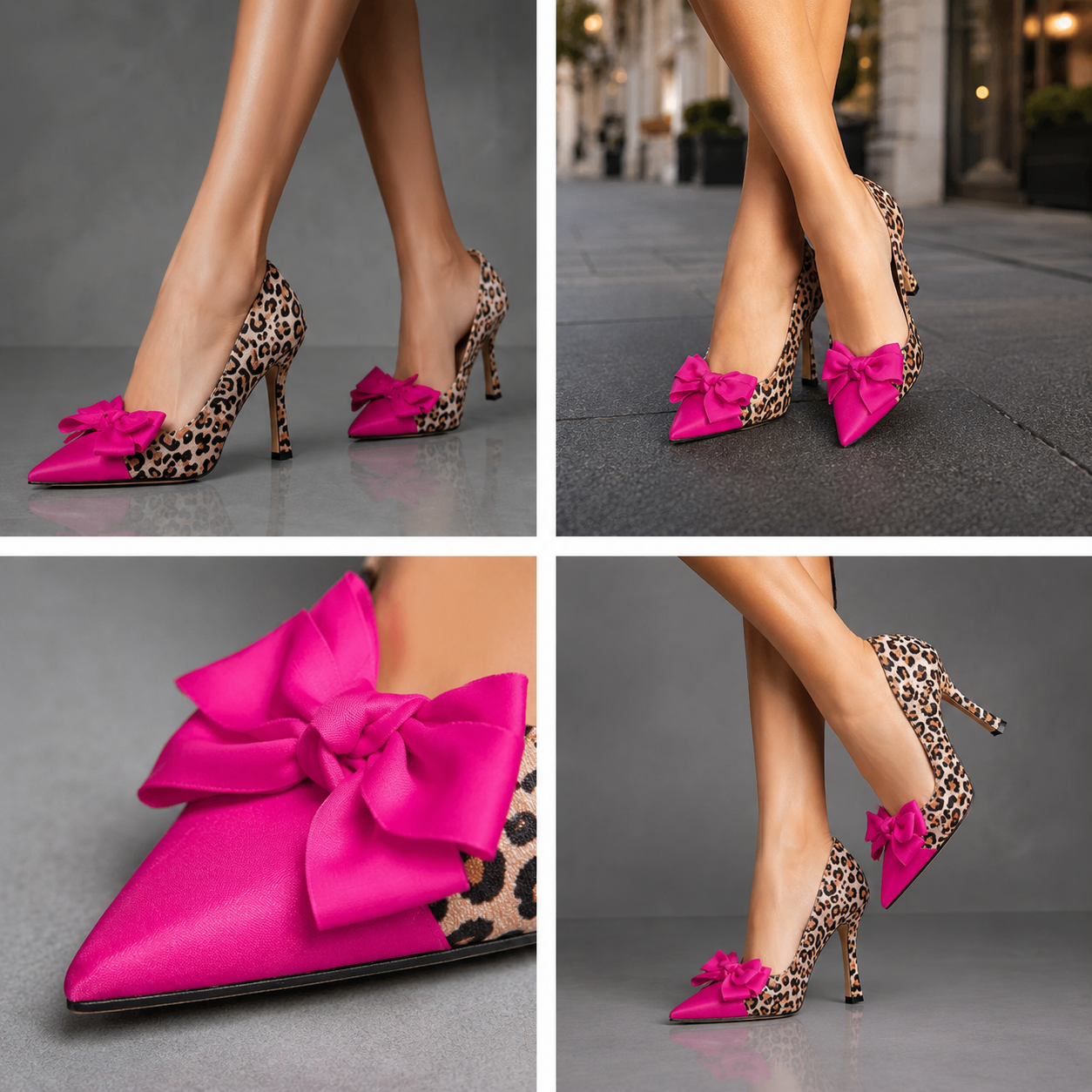 Panthera Fuchsia Bow Pump