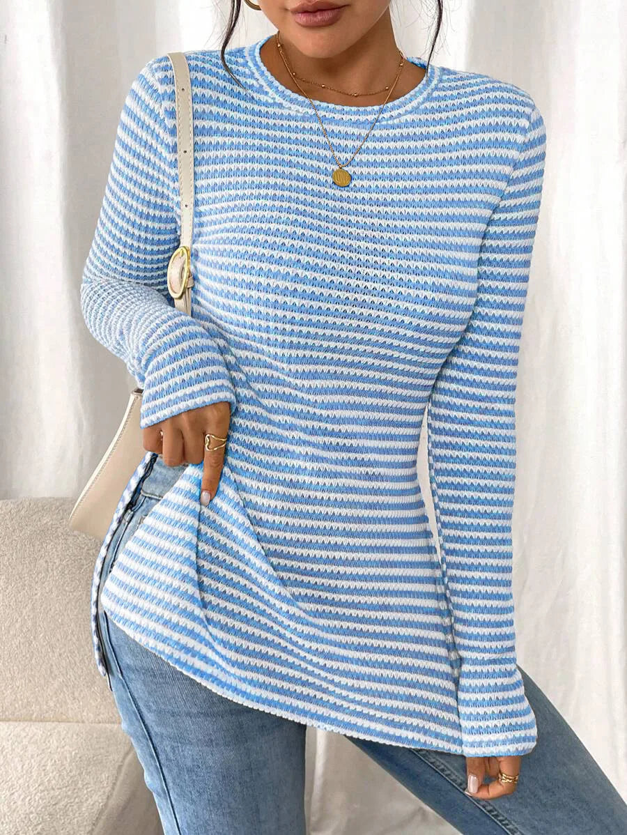 Bellamy Pointelle Stripe Pullover