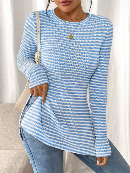 Bellamy Pointelle Stripe Pullover