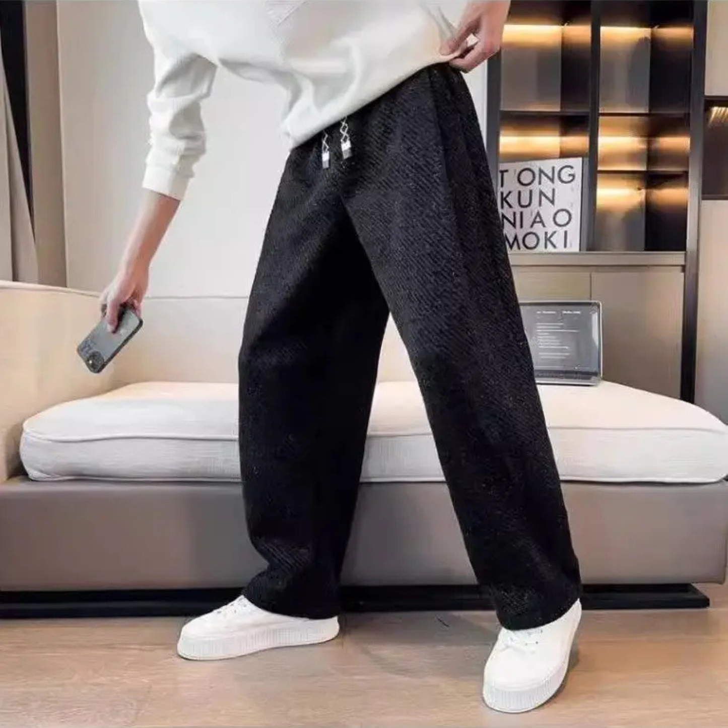 Quilted Comfort Drawstring Trouser