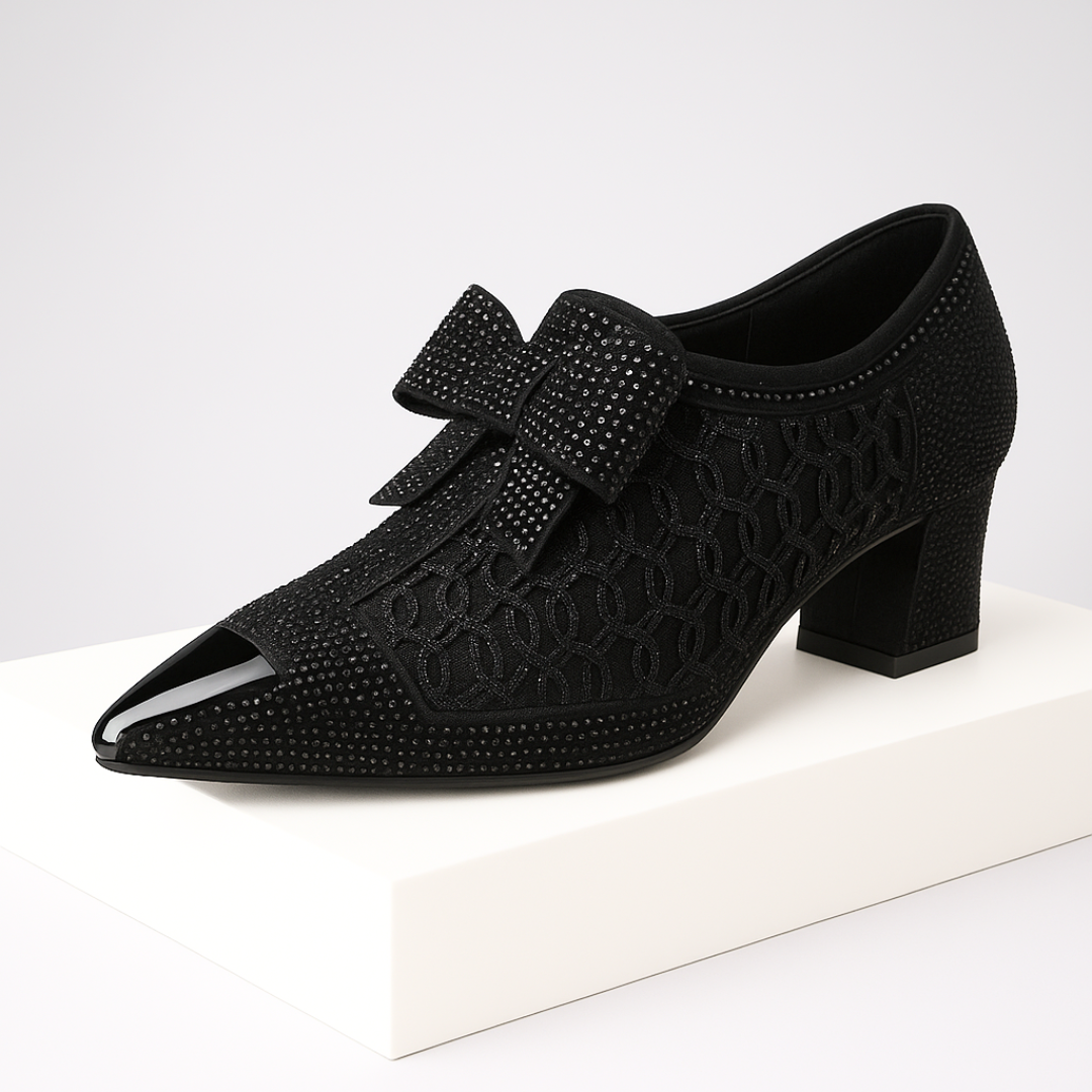 Valencia Crystal Bow Heels