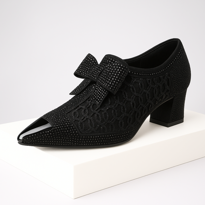 Valencia Crystal Bow Heels