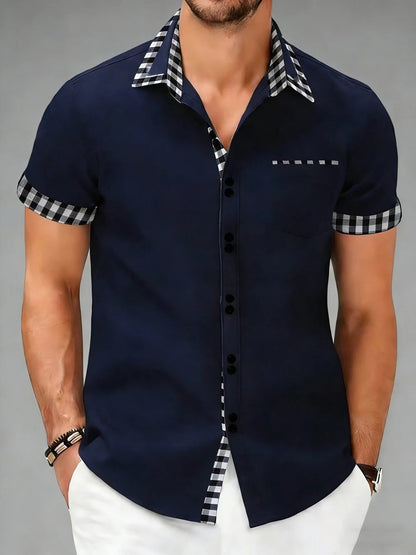 Aegean Contrast-Collar Shirt