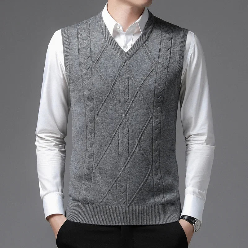 Prussian Argyle Vest