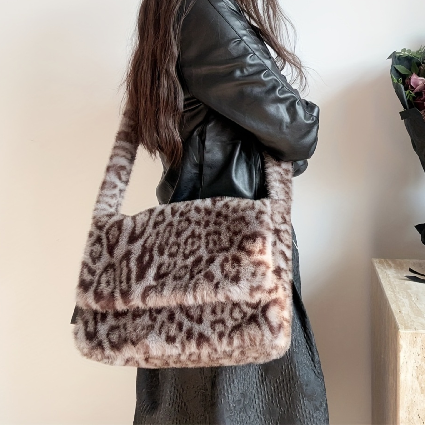 Wildcat Faux Fur Crossbody Bag