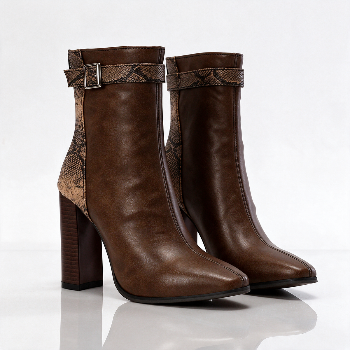 Vallory Snake-Strap Boots