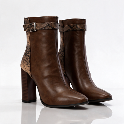 Vallory Snake-Strap Boots
