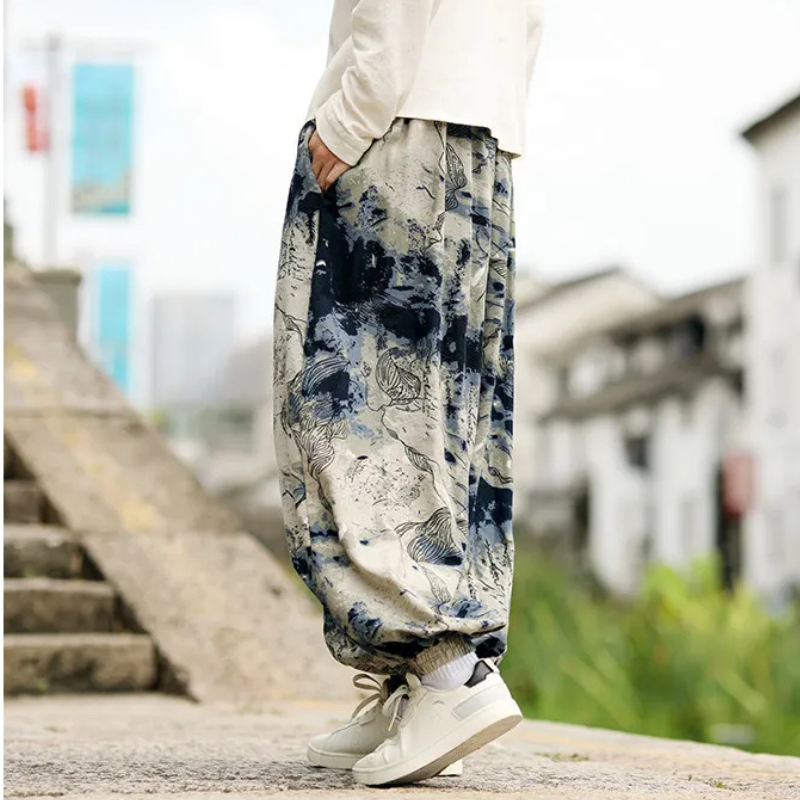 Sumi-e Ink Wash Balloon Trouser