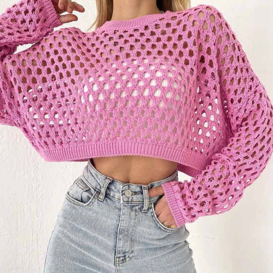 Grotto Mesh Crop Knit