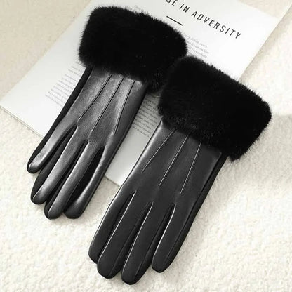 The Winterbourne Fur-Cuffed Leather Glove
