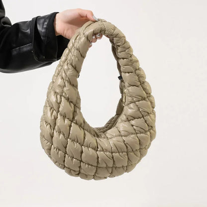 Bordeaux Quilted Crescent Bag