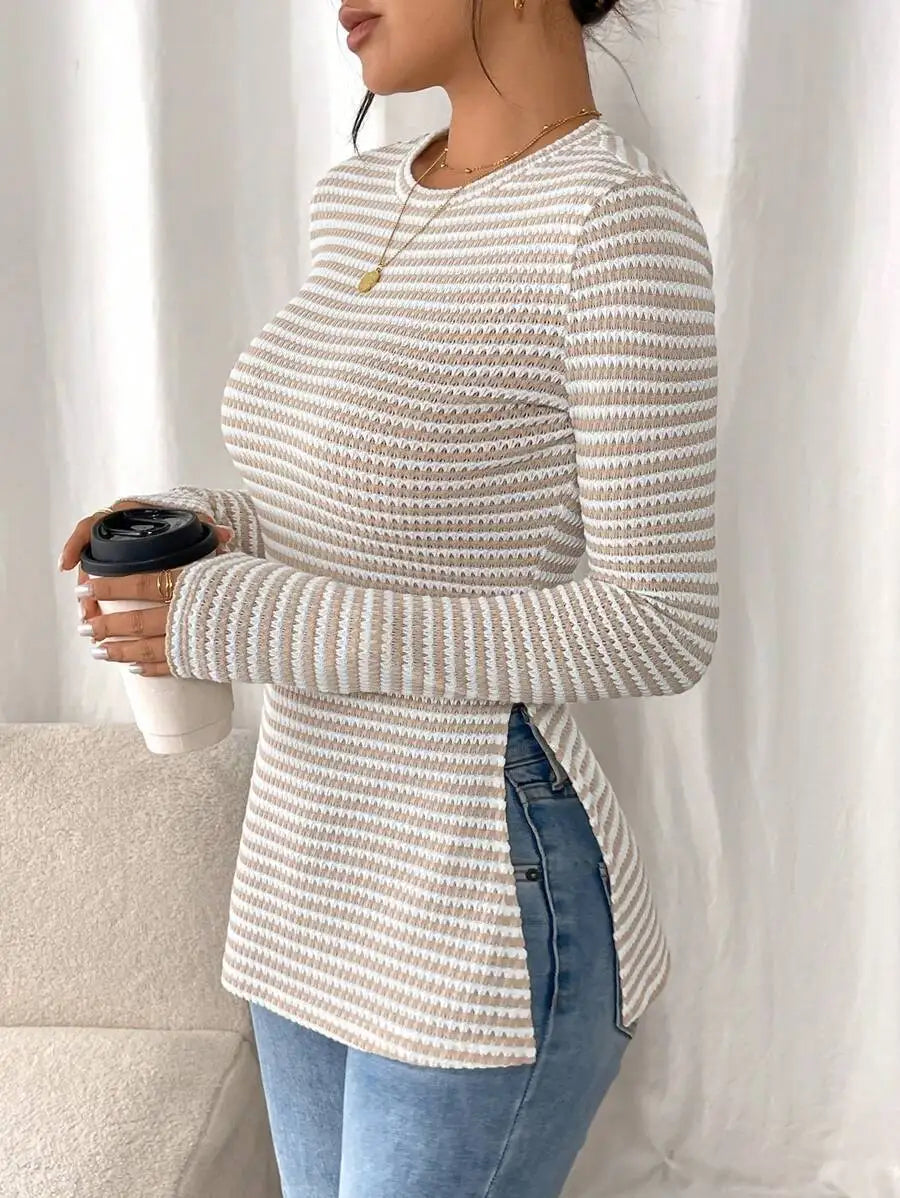 Bellamy Pointelle Stripe Pullover