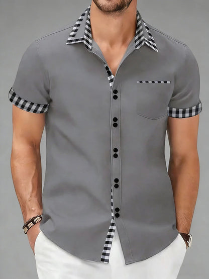 Aegean Contrast-Collar Shirt