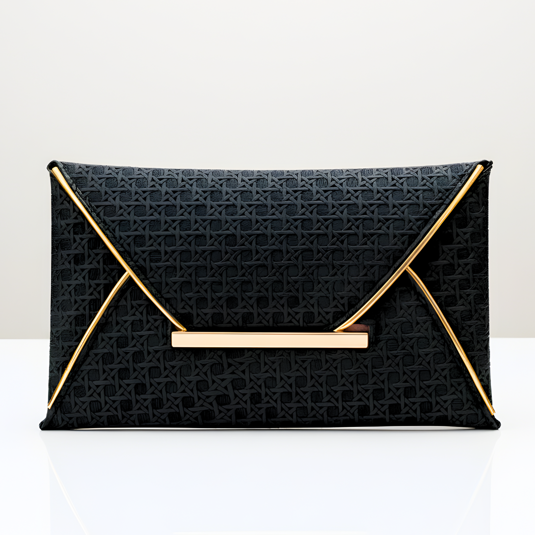 The Riviera Woven Envelope Clutch