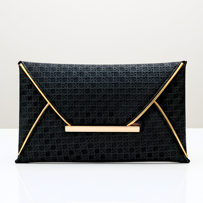 The Riviera Woven Envelope Clutch