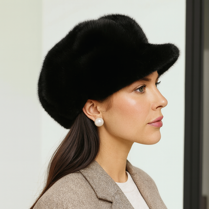 Heritage Faux Fur Cabbie Cap