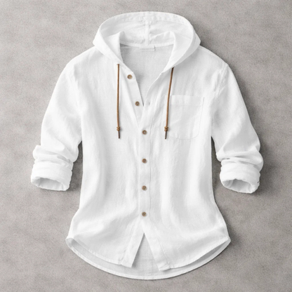 Chemise Linen Hooded Shirt