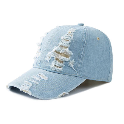 Cavani Distressed Denim Cap