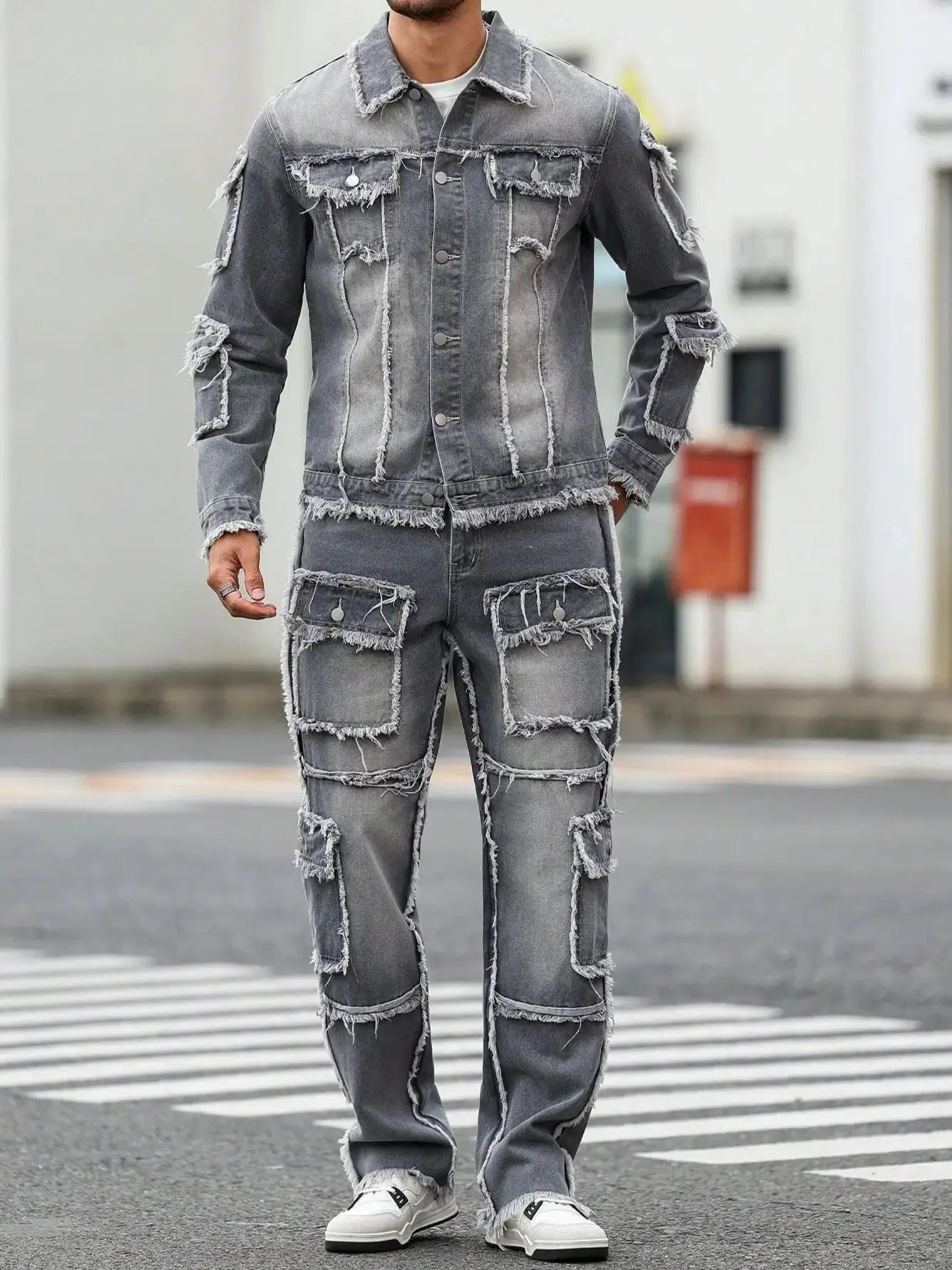 Kellerman Distressed Denim Set