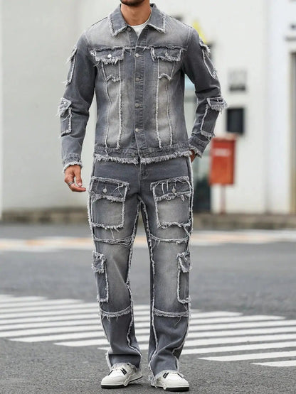 Kellerman Distressed Denim Set