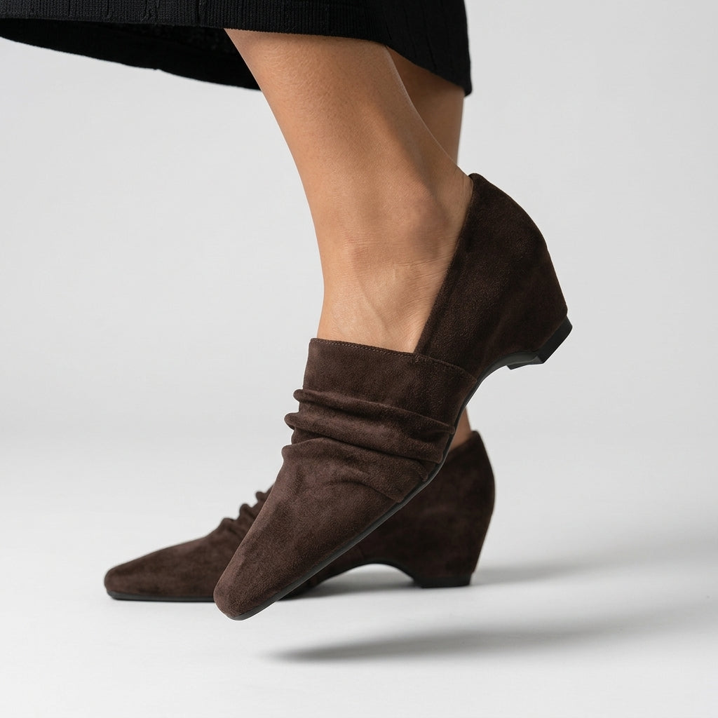 Amara Ruched Wedge Flat