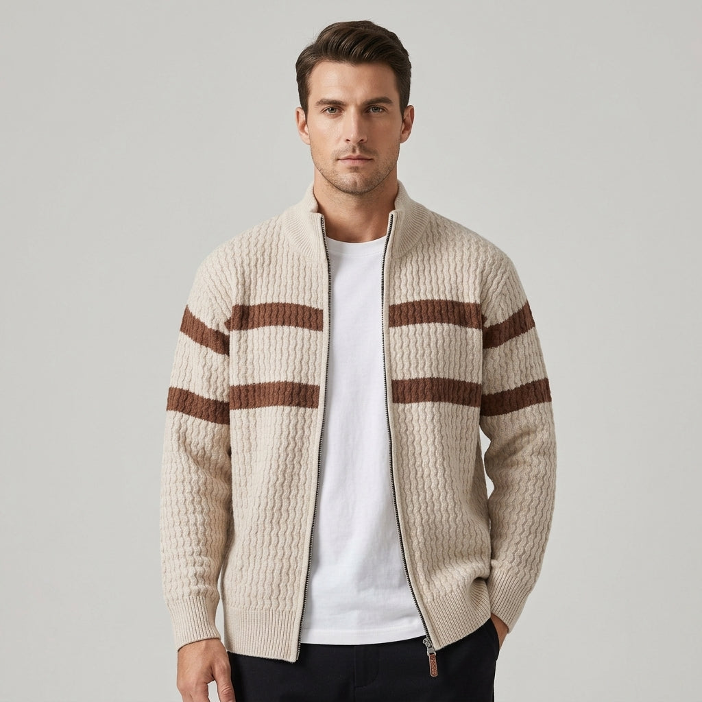 Harrington Striped Cardigan