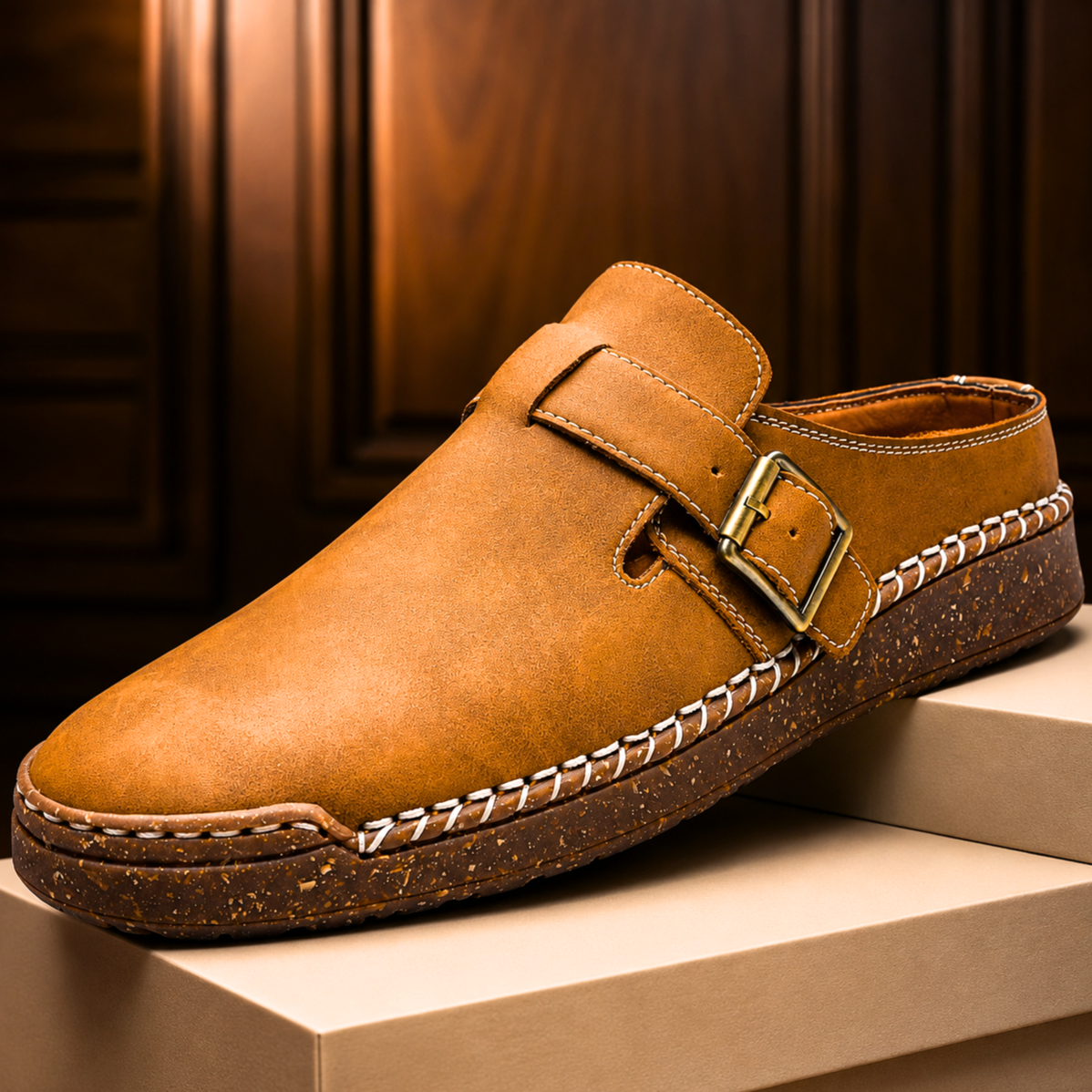 Harwick Suede Buckle Loafers