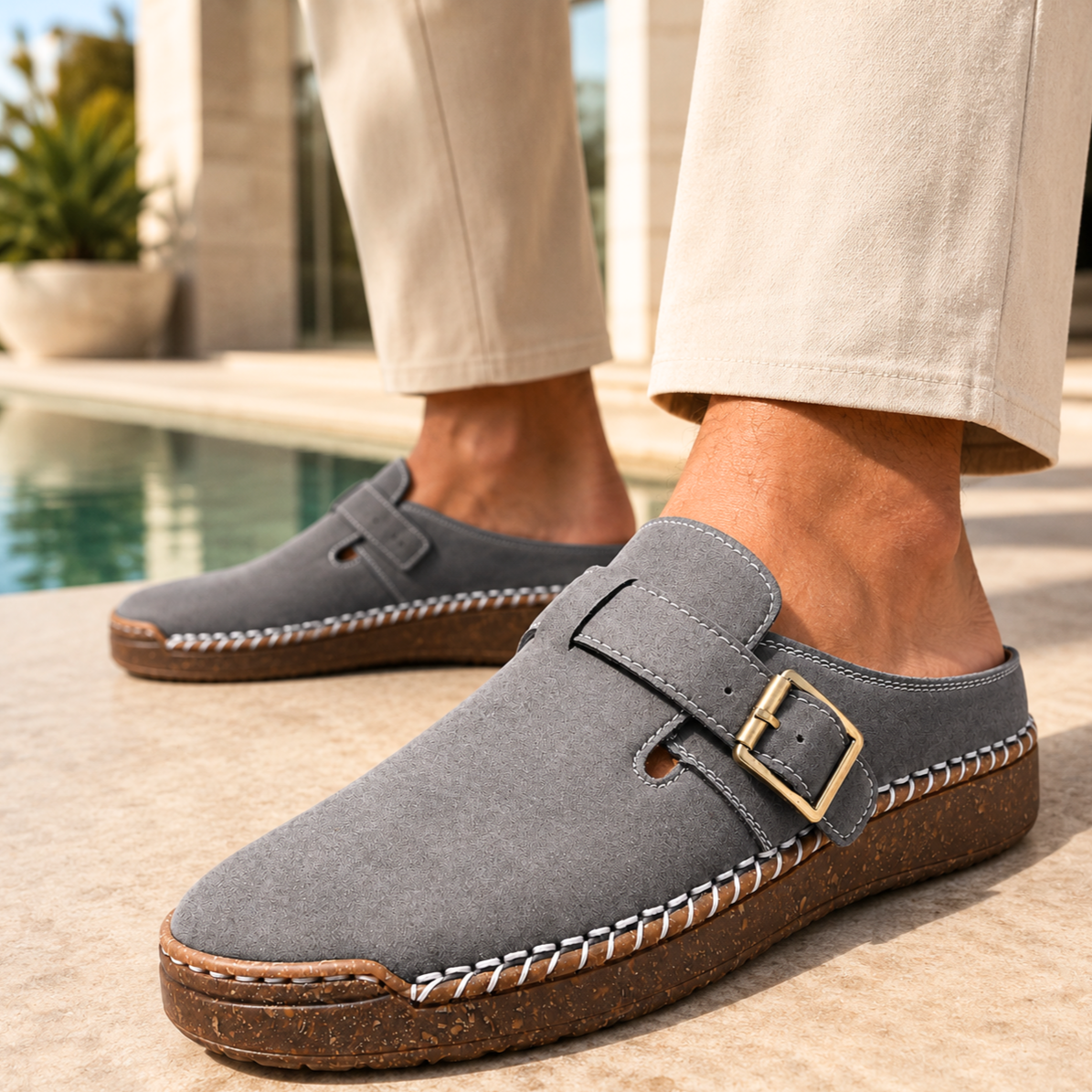 Harwick Suede Buckle Loafers