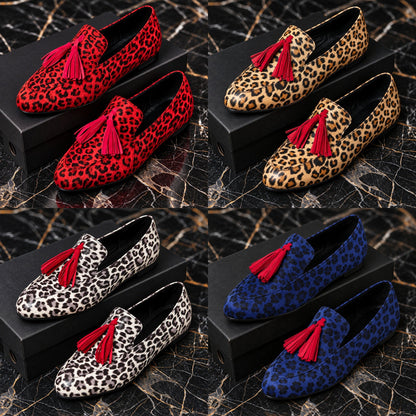 Rouge Safari Tassel Loafers