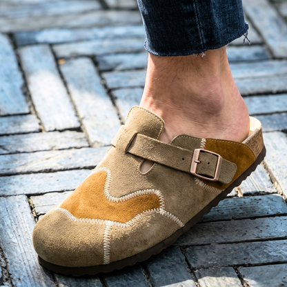 Fennmoor Patchwork Suede Clog