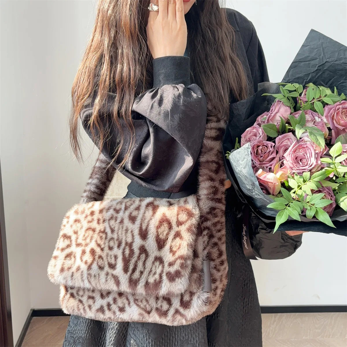 Wildcat Faux Fur Crossbody Bag