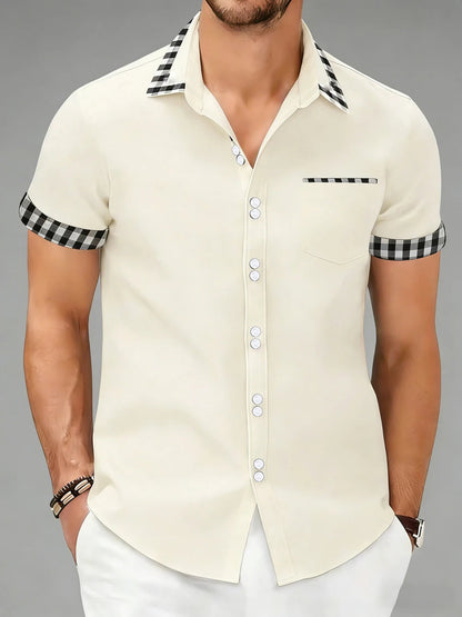 Aegean Contrast-Collar Shirt