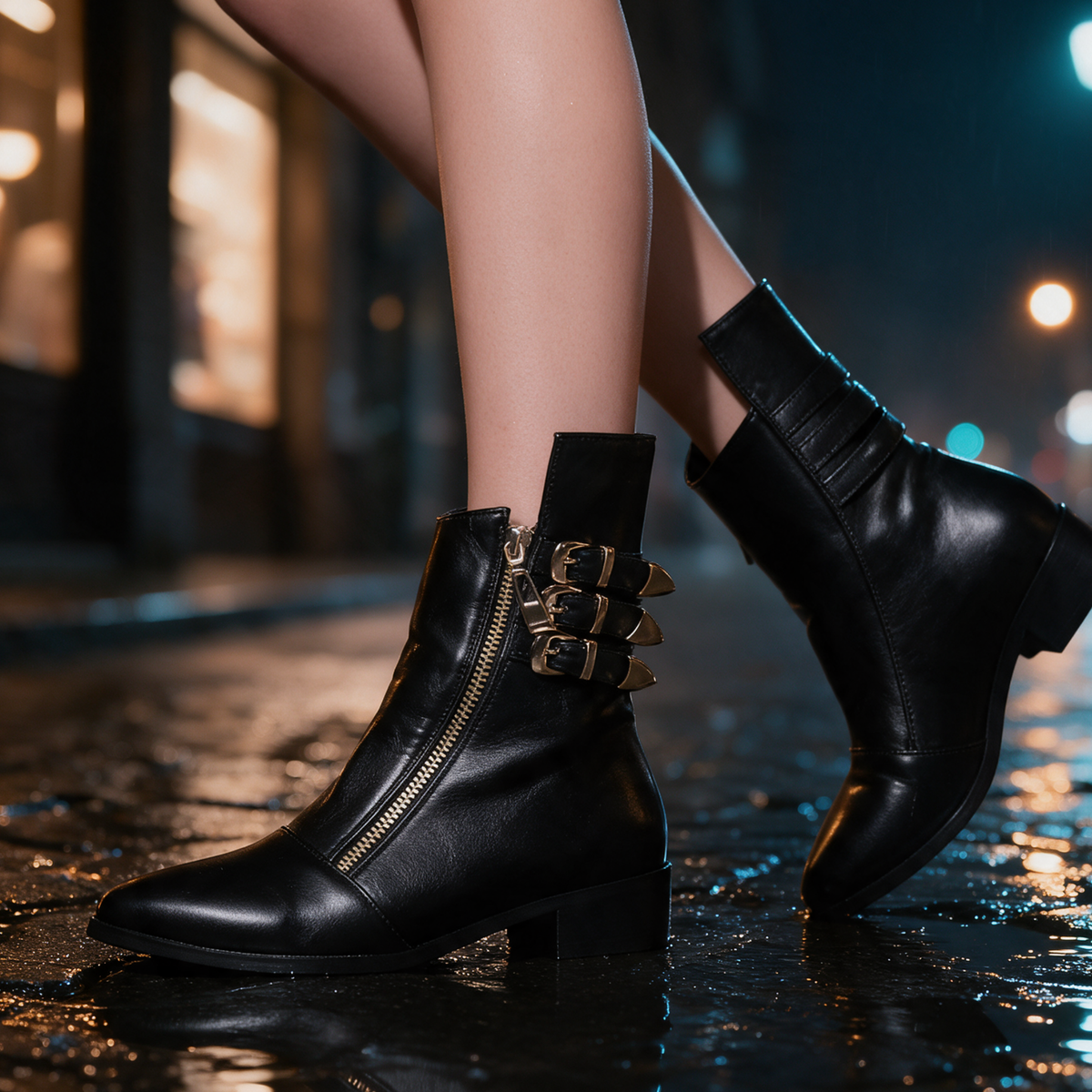 Yale Triple-Buckle Boots