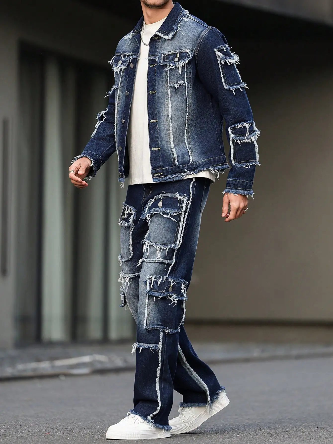 Kellerman Distressed Denim Set