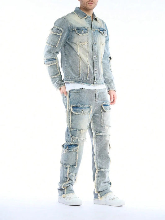 Kellerman Distressed Denim Set
