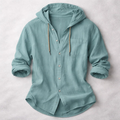 Chemise Linen Hooded Shirt