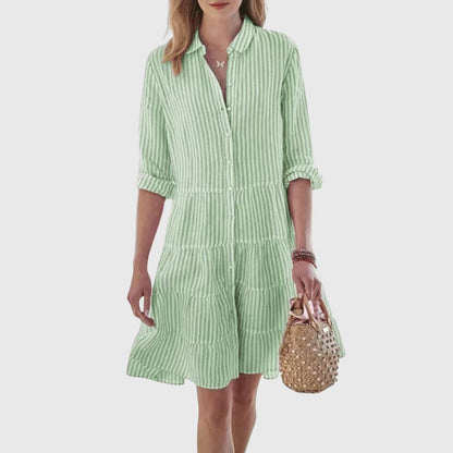 Garden Party Stripe Shirtdress