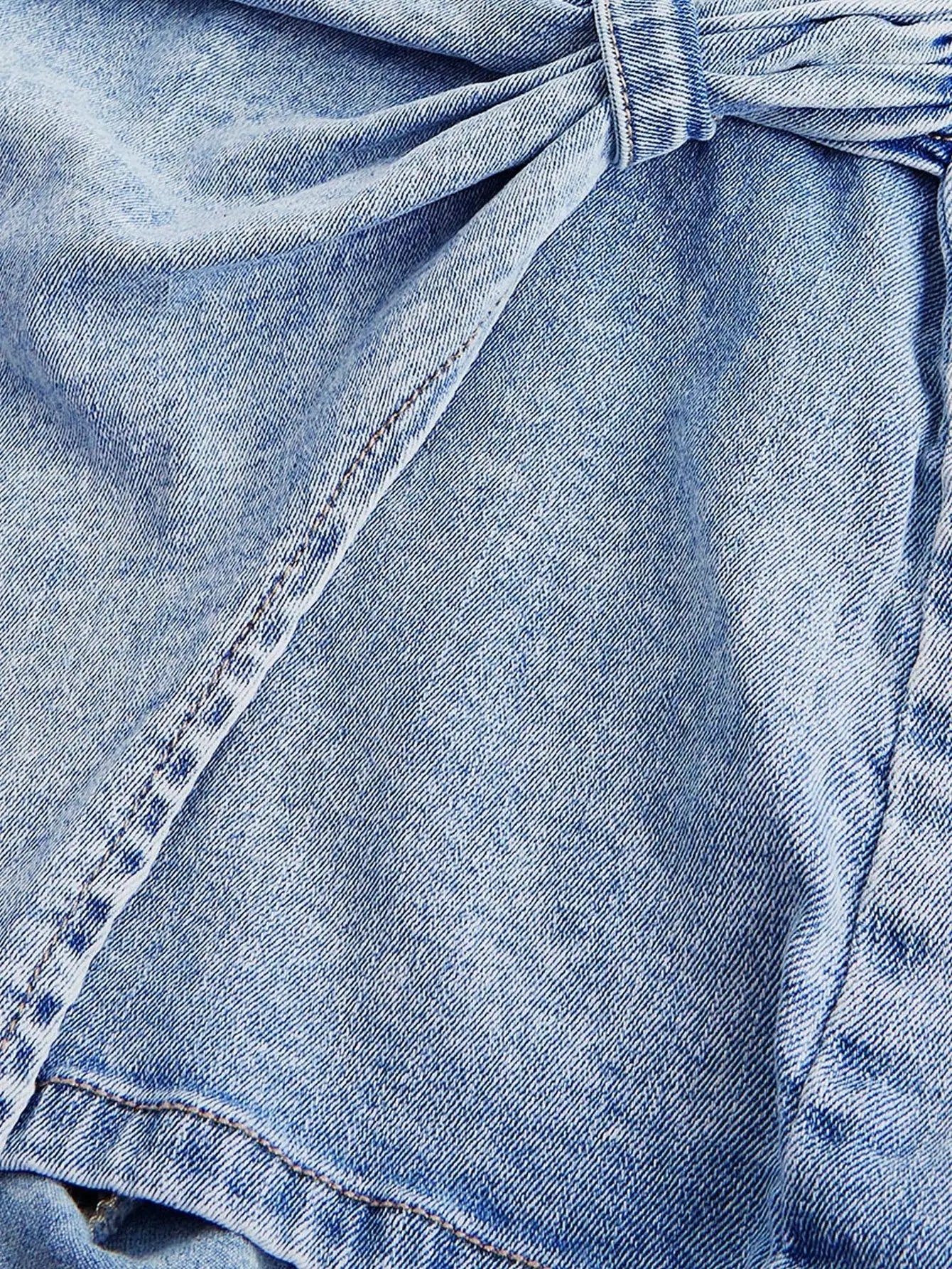 Fumée — Smoked Denim Strapless Wrap Dress