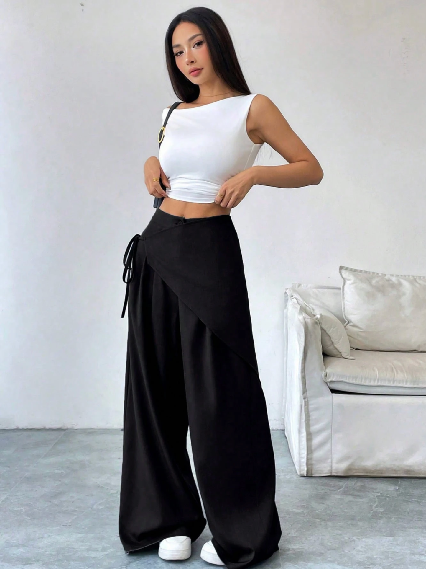 Riviera Asymmetric Wrap Pants