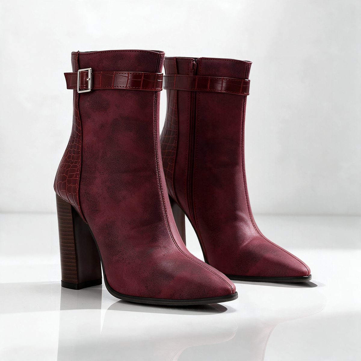 Vallory Snake-Strap Boots