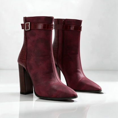 Vallory Snake-Strap Boots
