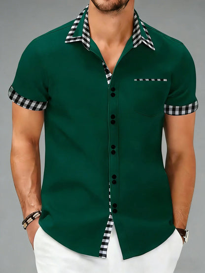 Aegean Contrast-Collar Shirt