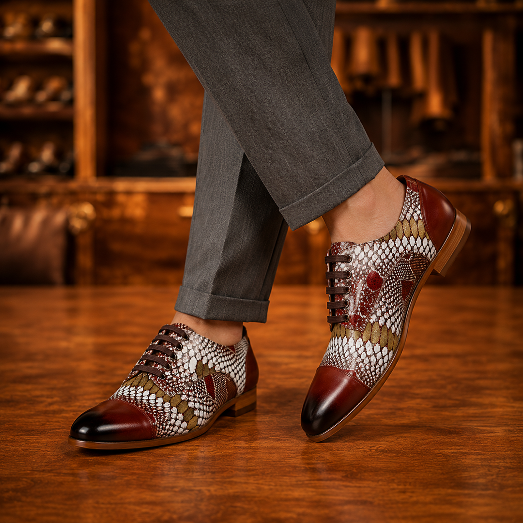 Draven Exotic Cap-Toe Oxford
