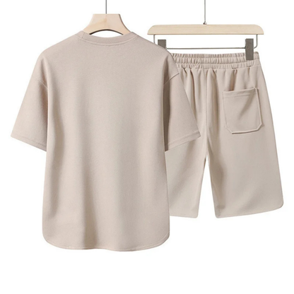 Tonal Noir Oversized Tee & Short Set