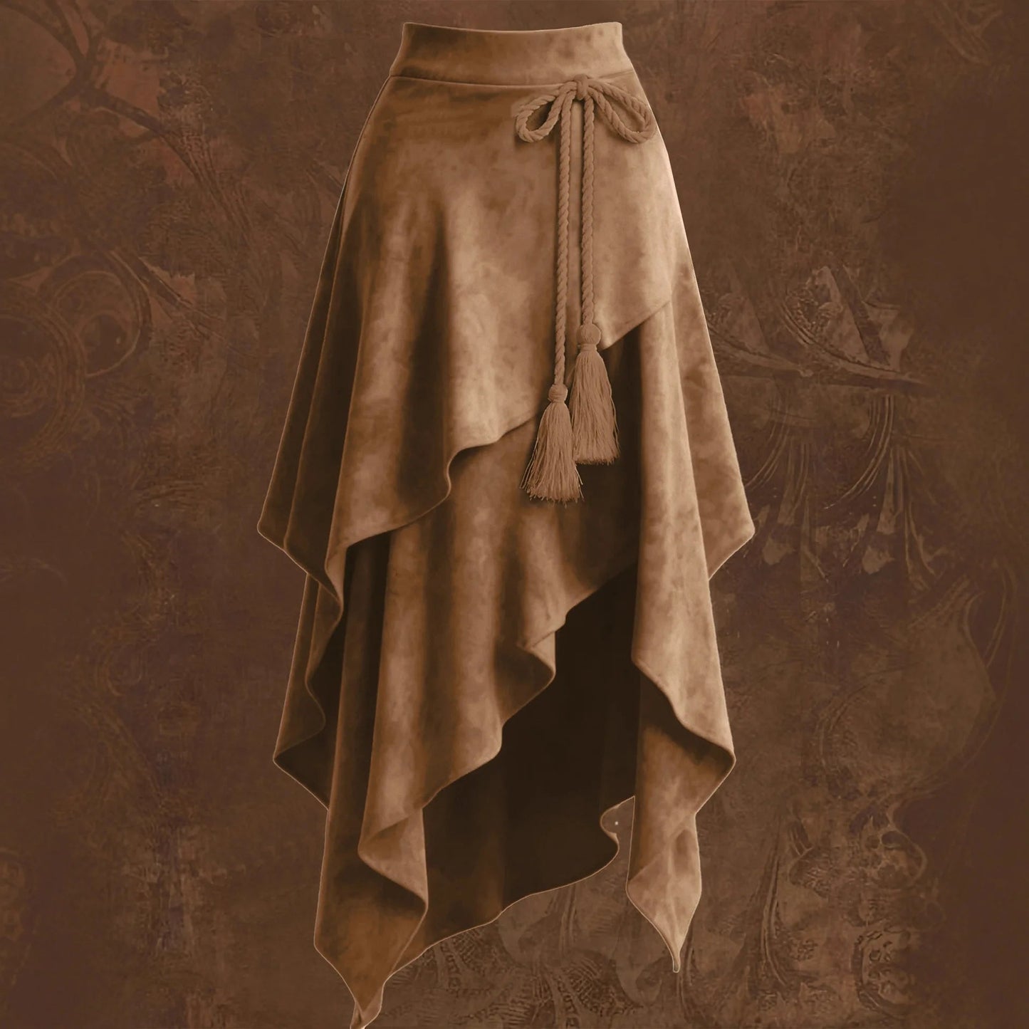 Nomad Asymmetric Suede Skirt