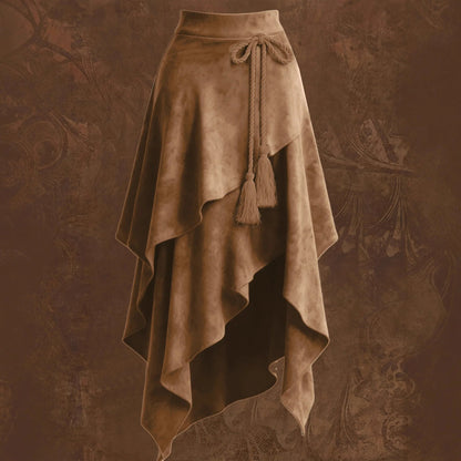 Nomad Asymmetric Suede Skirt