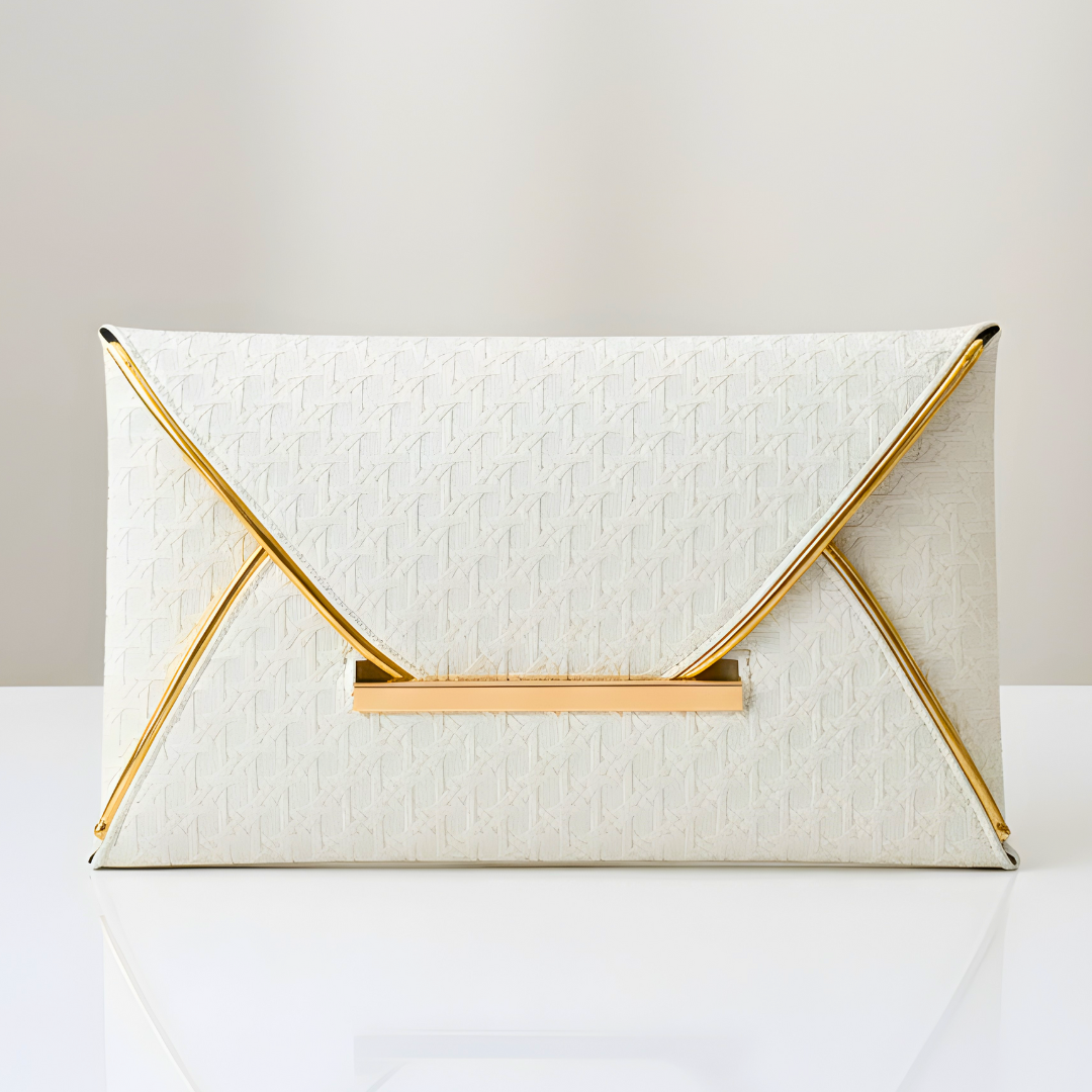 The Riviera Woven Envelope Clutch